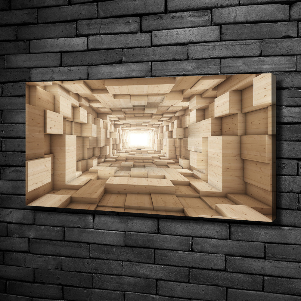 Foto obraz na płótnie Drewniany tunel