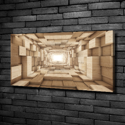 Foto obraz na płótnie Drewniany tunel