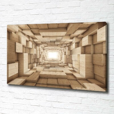 Foto obraz na płótnie Drewniany tunel