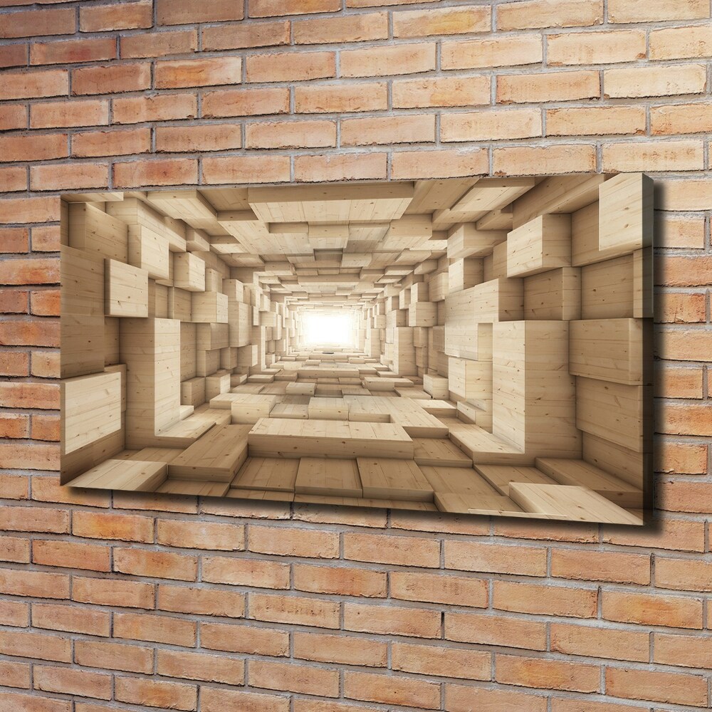 Foto obraz na płótnie Drewniany tunel