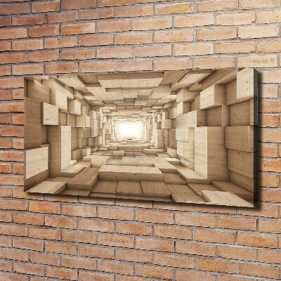Foto obraz na płótnie Drewniany tunel