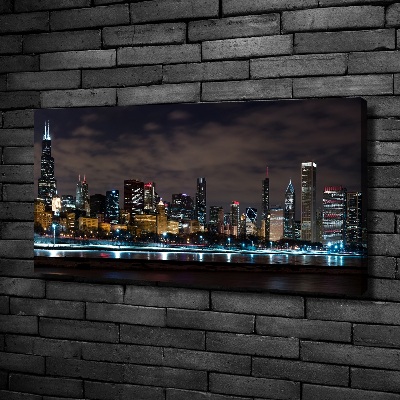 Duży Foto obraz na płótnie Chicago nocą