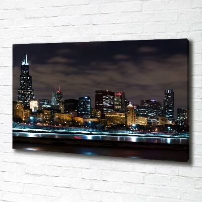 Duży Foto obraz na płótnie Chicago nocą