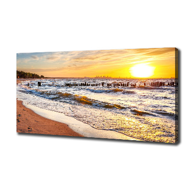 Foto obraz na płótnie Zachód słońca plaża