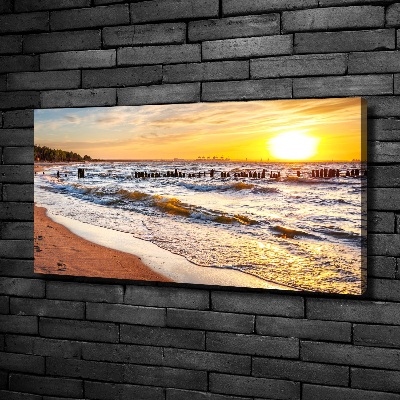 Foto obraz na płótnie Zachód słońca plaża