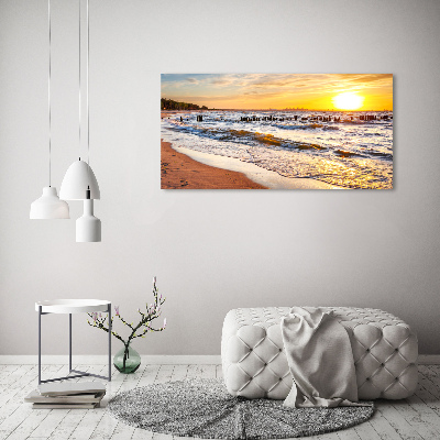 Foto obraz na płótnie Zachód słońca plaża