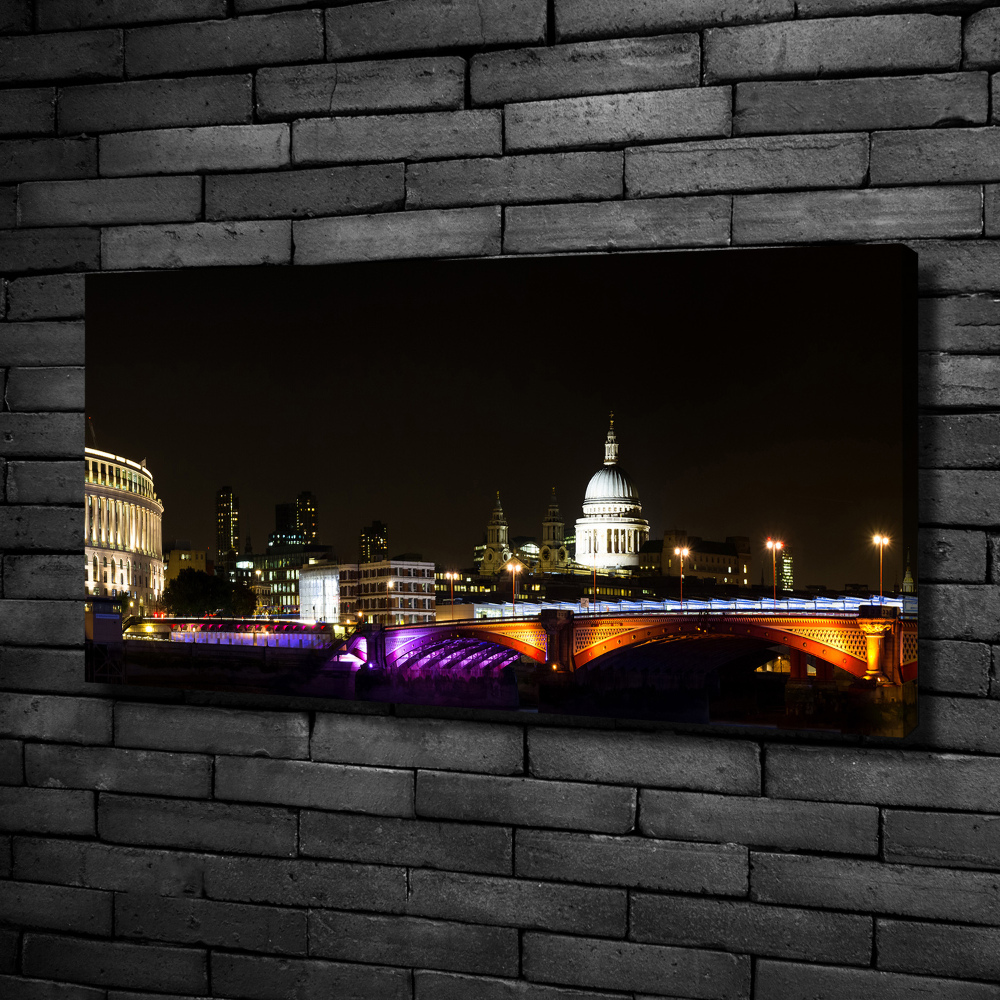 Foto obraz canvas Most nocą