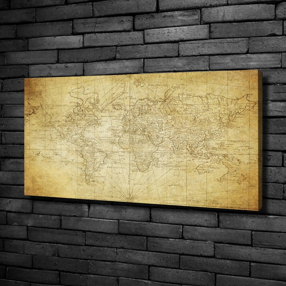 Foto obraz na płótnie Stara mapa świata