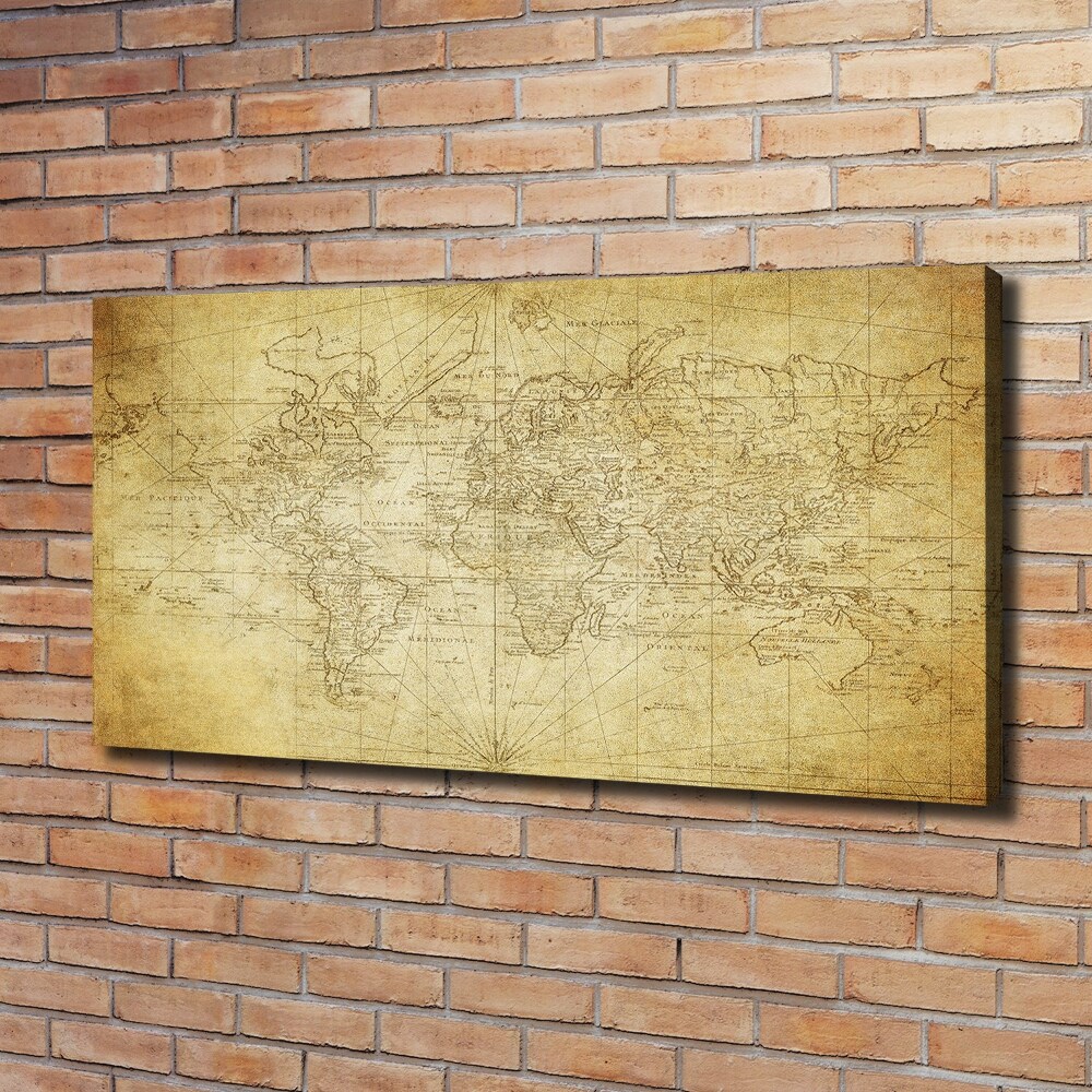 Foto obraz na płótnie Stara mapa świata