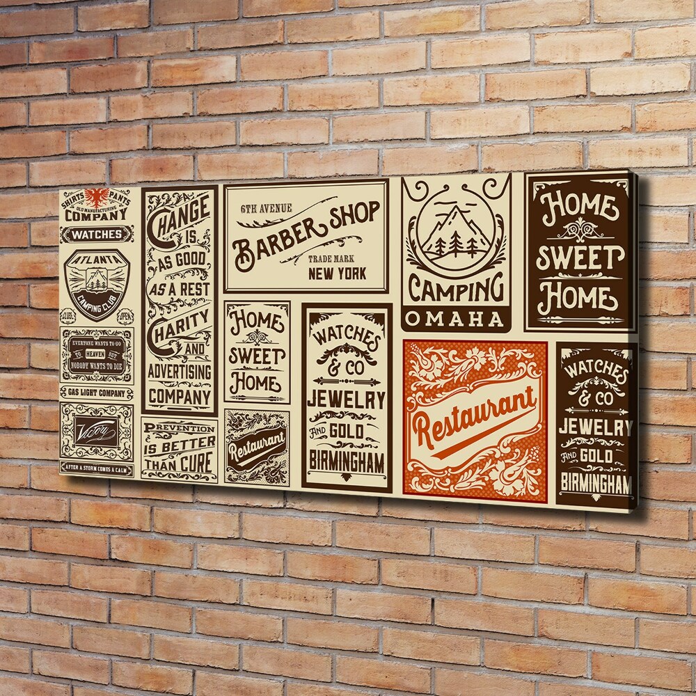 Foto obraz na płótnie Reklamy i etykiety