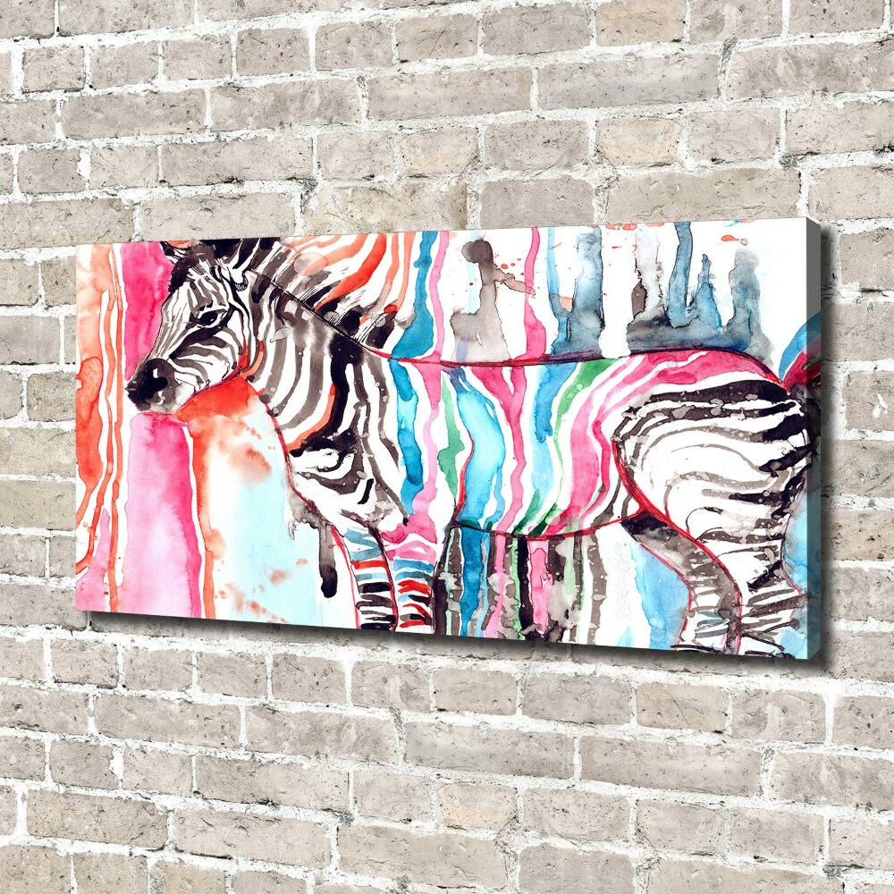Foto obraz na płótnie Kolorowa zebra