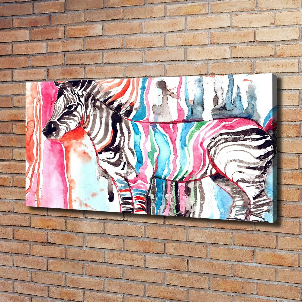 Foto obraz na płótnie Kolorowa zebra