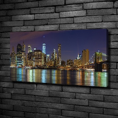 Foto obraz na płótnie Manhattan nocą