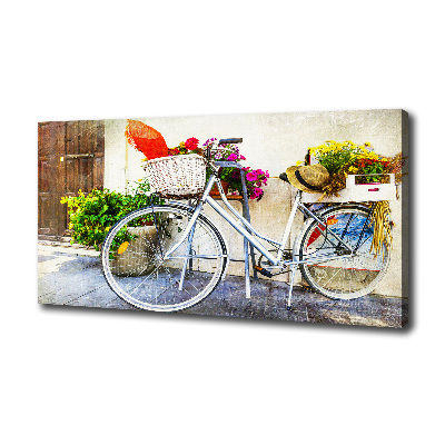 Foto obraz canvas Biały rower