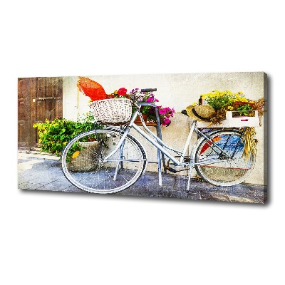 Foto obraz canvas Biały rower