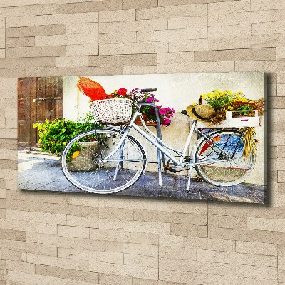 Foto obraz canvas Biały rower