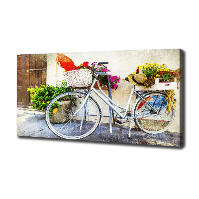 Foto obraz canvas Biały rower