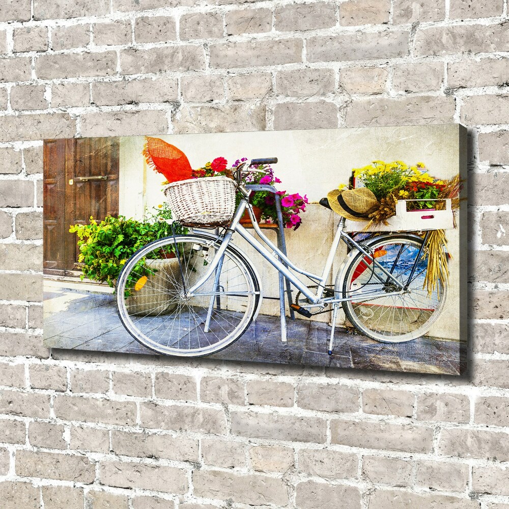 Foto obraz canvas Biały rower