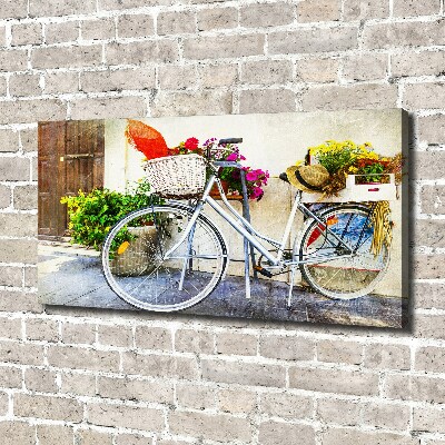 Foto obraz canvas Biały rower