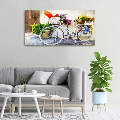 Foto obraz canvas Biały rower