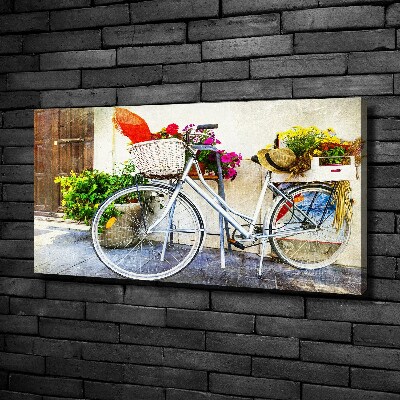 Foto obraz canvas Biały rower
