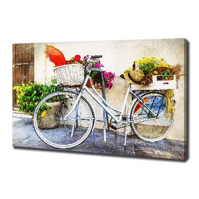 Foto obraz canvas Biały rower