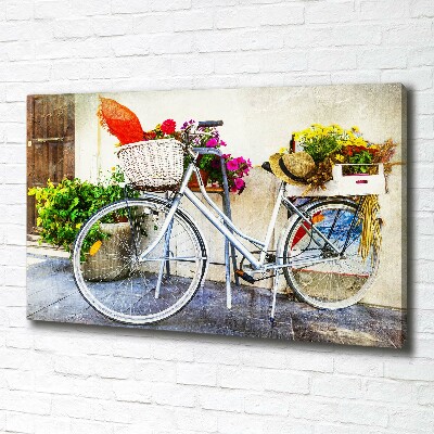 Foto obraz canvas Biały rower