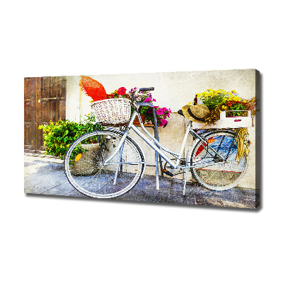 Foto obraz canvas Biały rower