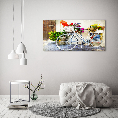 Foto obraz canvas Biały rower