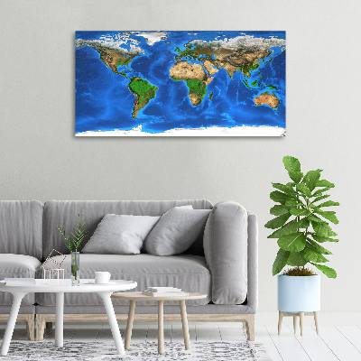 Foto obraz canvas Mapa świata