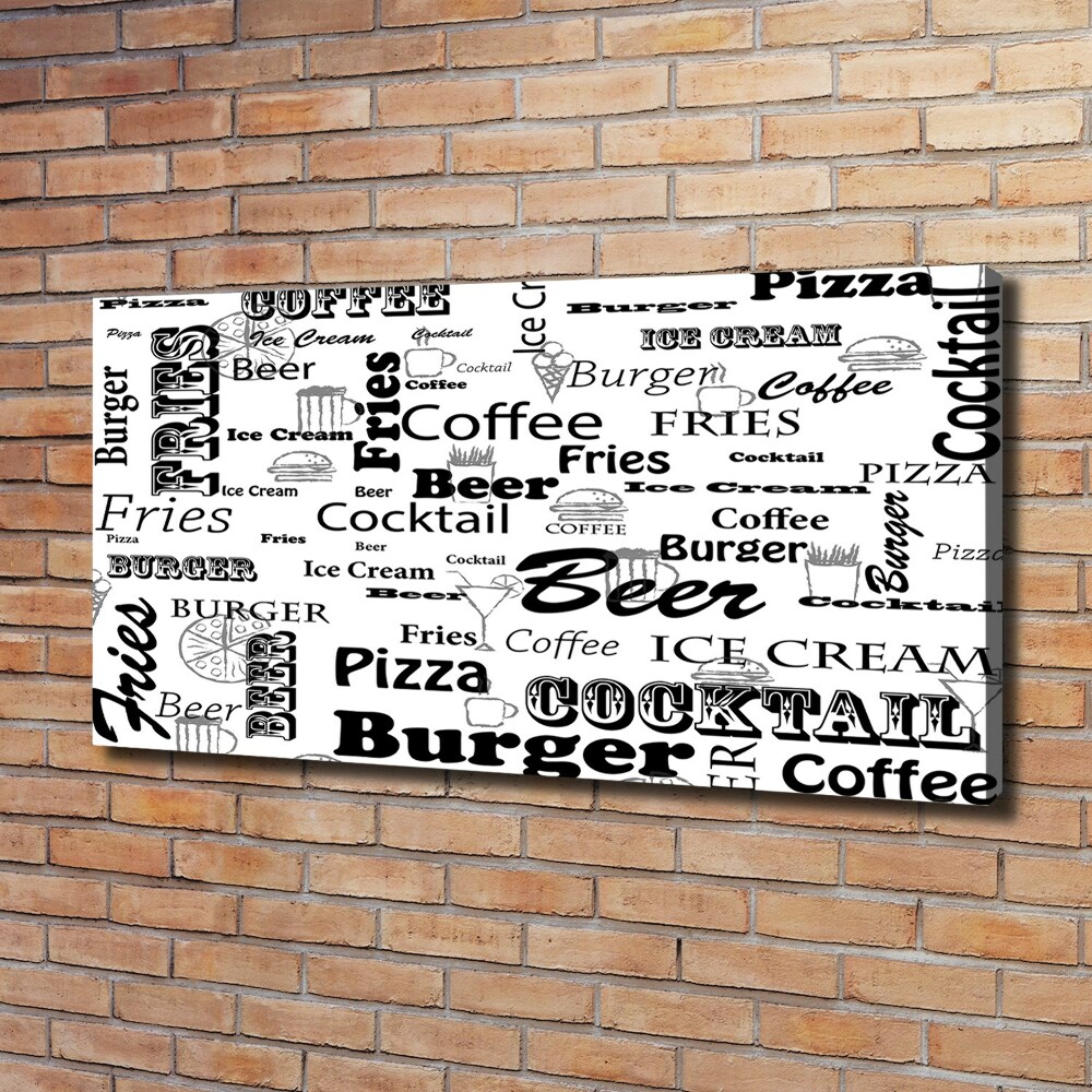 Foto obraz na płótnie Menu w restauracji