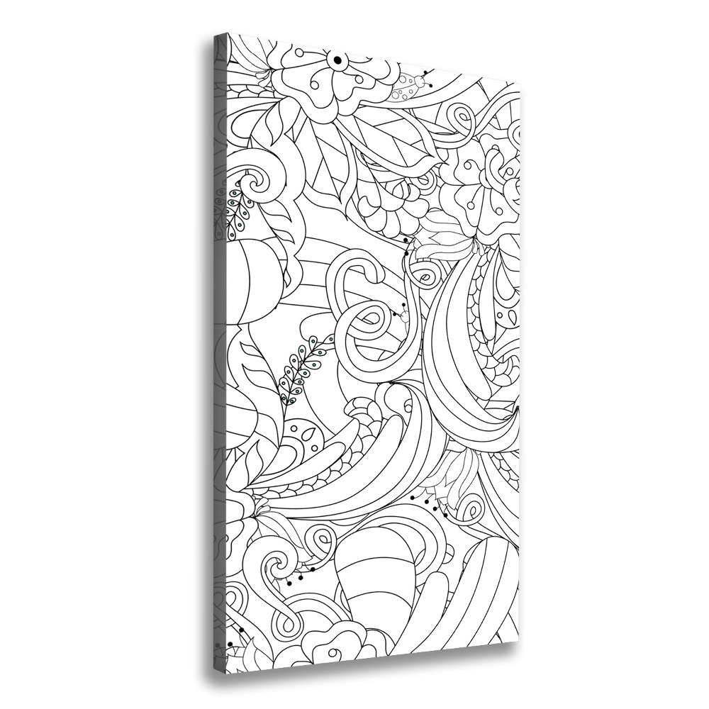 Foto obraz na płótnie pionowy Tło Zentangle