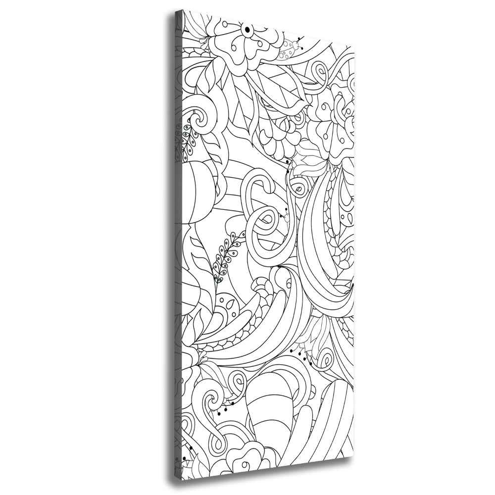 Foto obraz na płótnie pionowy Tło Zentangle