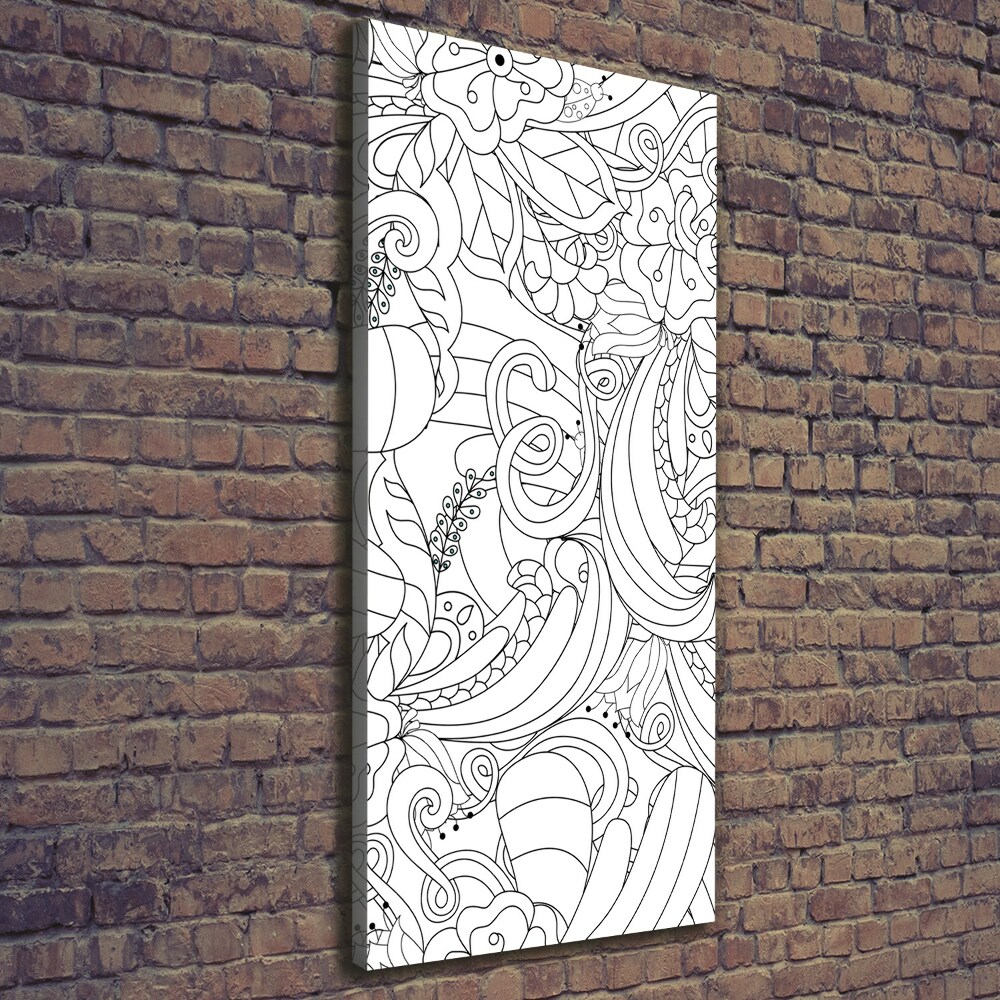 Foto obraz na płótnie pionowy Tło Zentangle