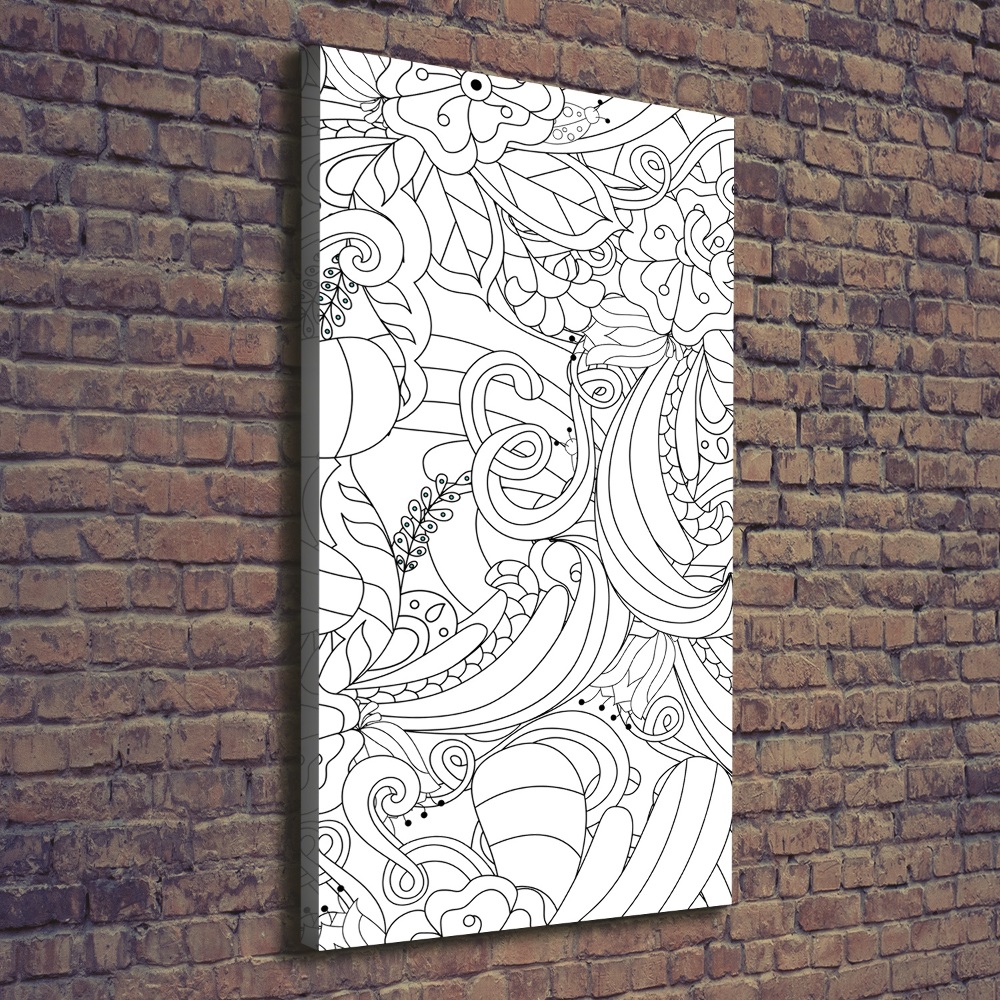 Foto obraz na płótnie pionowy Tło Zentangle