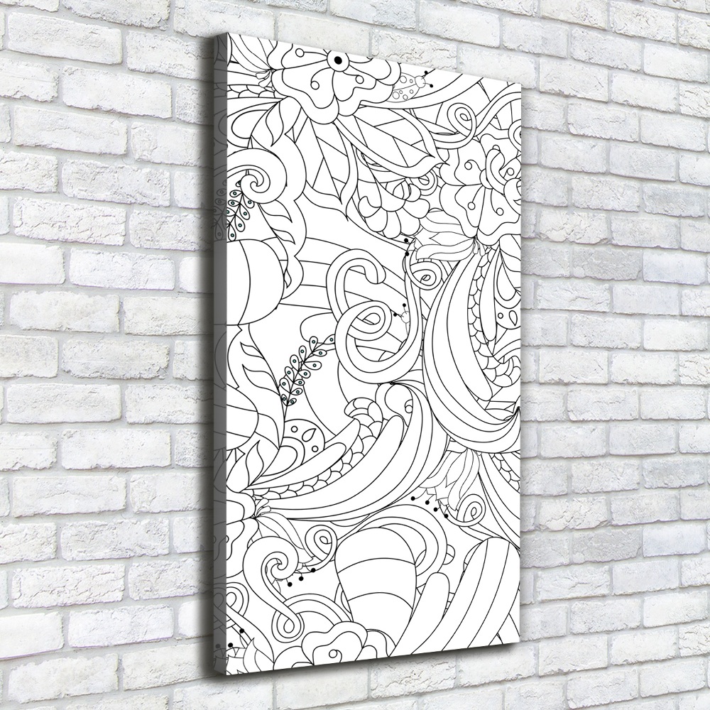 Foto obraz na płótnie pionowy Tło Zentangle
