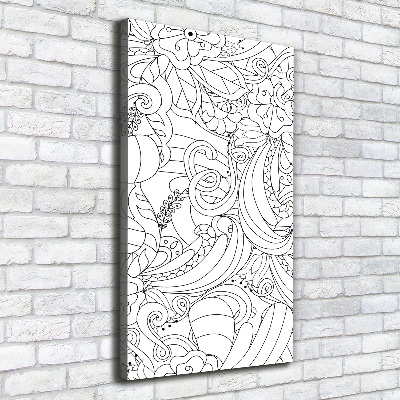 Foto obraz na płótnie pionowy Tło Zentangle