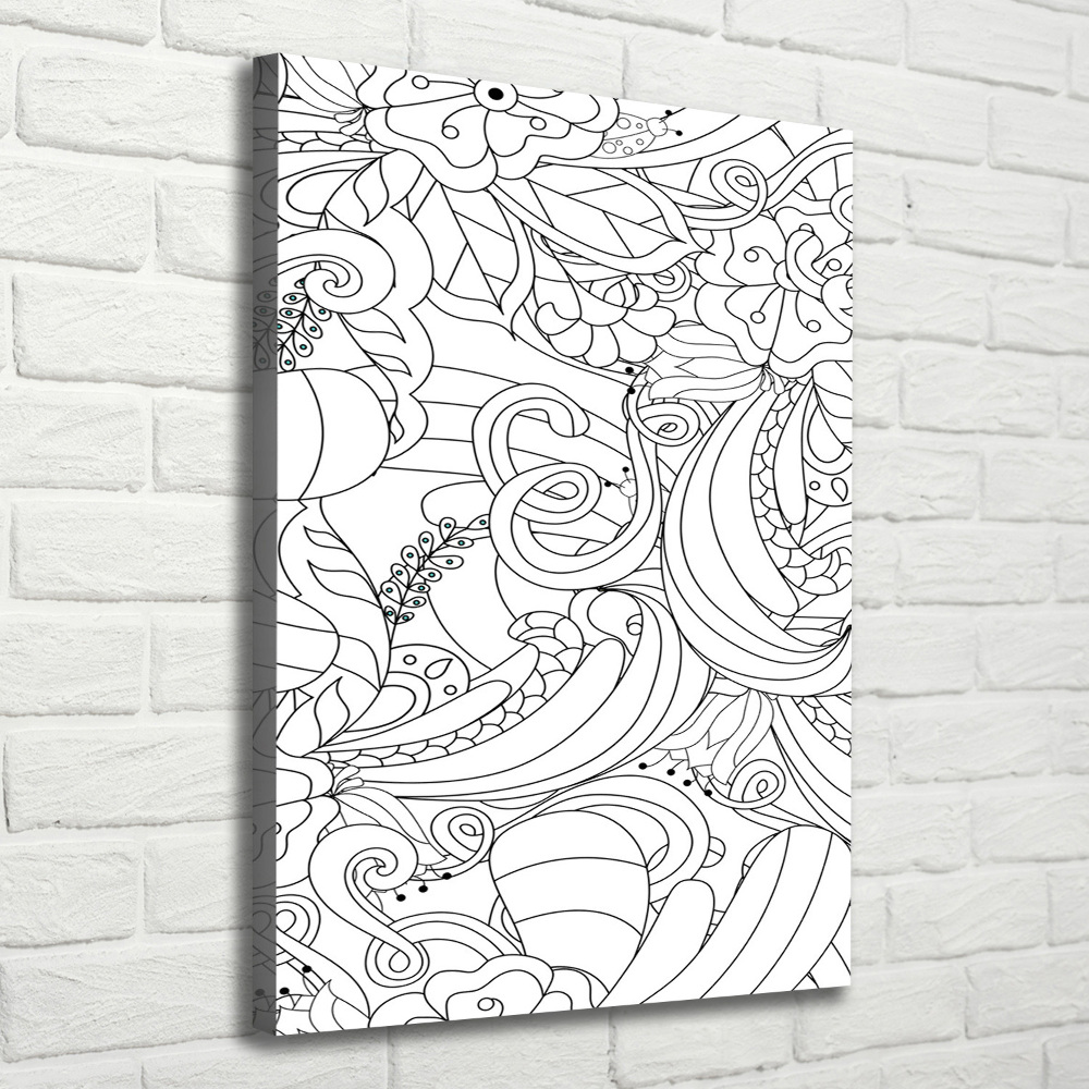 Foto obraz na płótnie pionowy Tło Zentangle