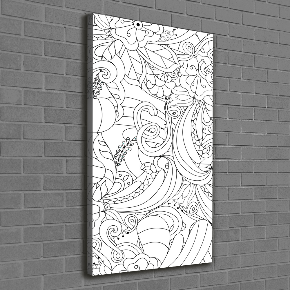 Foto obraz na płótnie pionowy Tło Zentangle