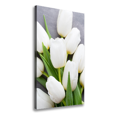 Foto obraz na płótnie pionowy Białe tulipany