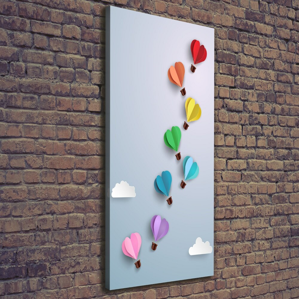 Foto obraz canvas pionowy Balony serca