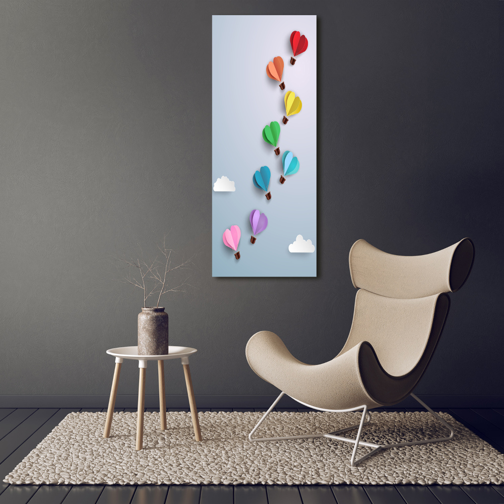 Foto obraz canvas pionowy Balony serca