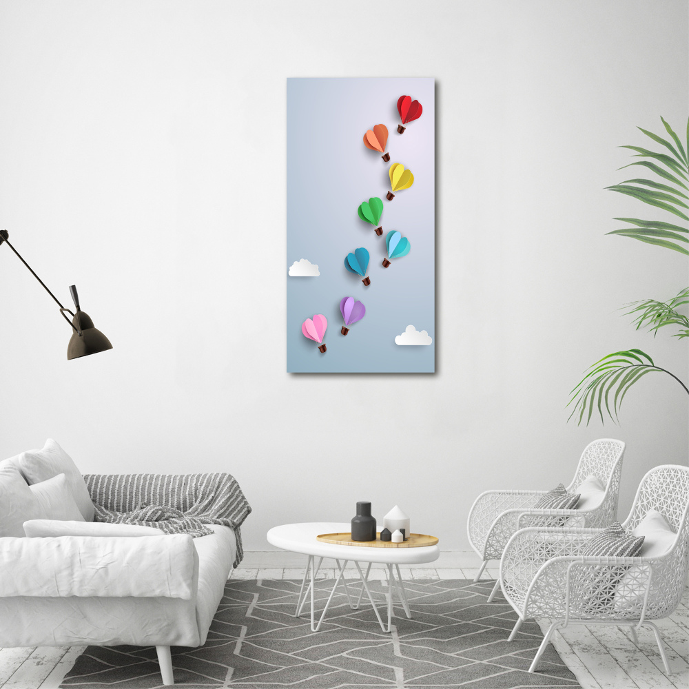 Foto obraz canvas pionowy Balony serca