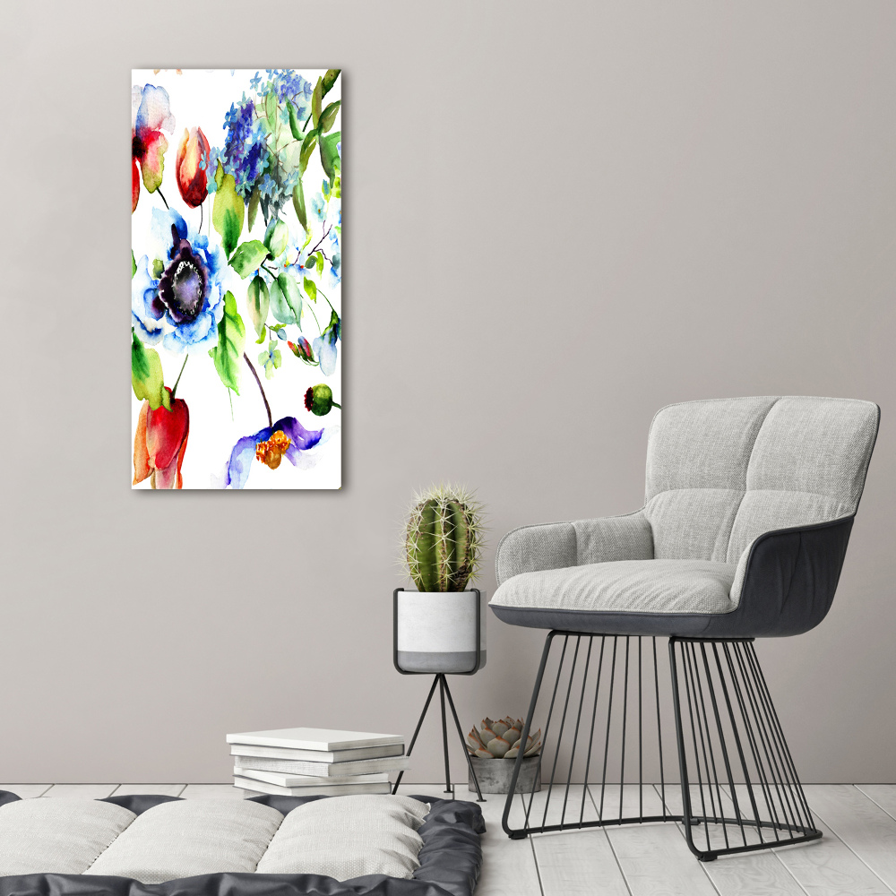 Foto obraz canvas pionowy Polne kwiaty