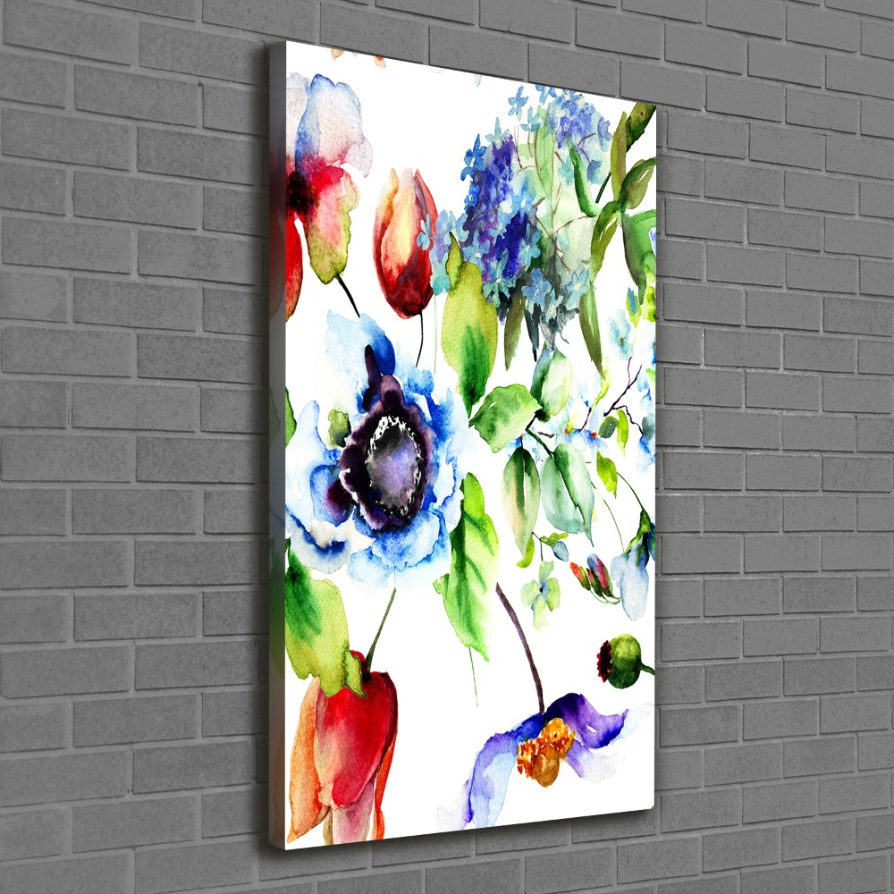 Foto obraz canvas pionowy Polne kwiaty