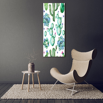 Nowoczesny obraz canvas na ramie pionowy Kaktusy