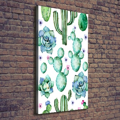 Nowoczesny obraz canvas na ramie pionowy Kaktusy