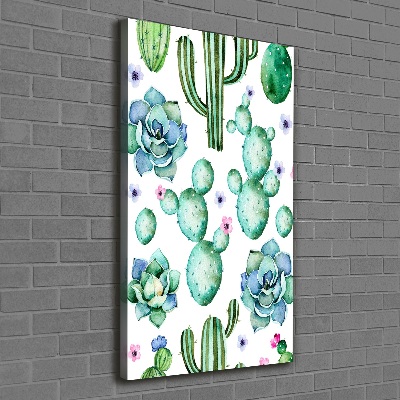 Nowoczesny obraz canvas na ramie pionowy Kaktusy