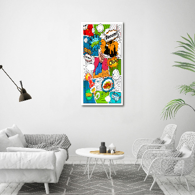 Nowoczesny fotoobraz canvas na ramie pionowy Komiks
