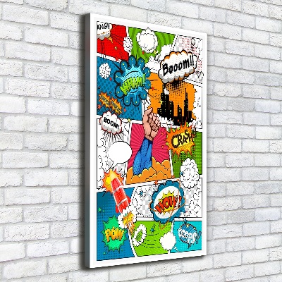 Nowoczesny fotoobraz canvas na ramie pionowy Komiks